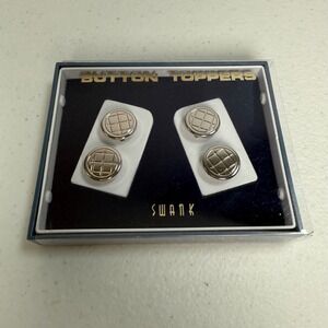 Vintage Swank Silver Button Covers